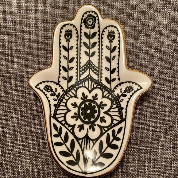 Anthropologie Other - Hamsa trinket ring jewelry dish. Mandala hobo tray